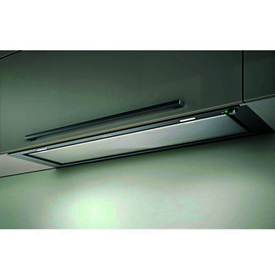Elica Hidden Integrated Cooker Hood, Stainless Steel and White Glass